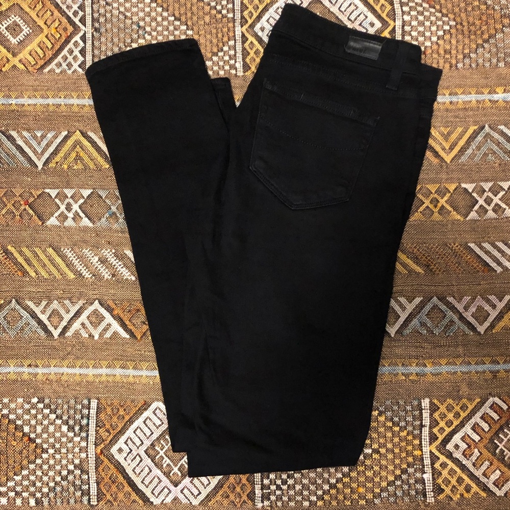 PAIGE Skyline Skinny Black Low-rise Jeans - Sz 28